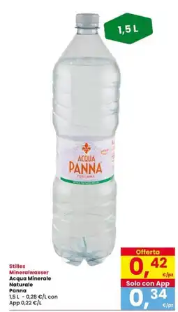 Interspar Acqua Minerale Naturale Panna offerta