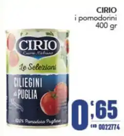 Gruppo di Palo Cirio ciliegini di puglia offerta