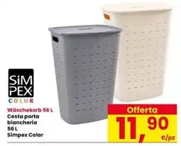 Interspar Cesta porta biancheria Simpex Color offerta
