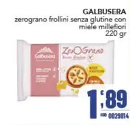 Gruppo di Palo Galbusera zerograno frollini senza glutine con miele millefiori offerta