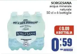Gruppo di Palo Acqua minerale naturale Sorgesana offerta