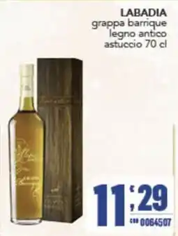 Gruppo di Palo Labadia grappa barrique legno antico offerta