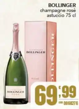 Gruppo di Palo Bollinger champagne rosè offerta