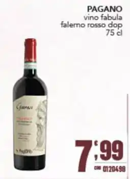 Gruppo di Palo Pagano vino fabula falerno rosso dop offerta