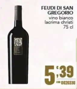 Gruppo di Palo Feudi di San Gregorio vino bianco lacrima christi offerta