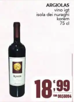 Gruppo di Palo Argiolas vino igp isola dei nuraghi korem offerta