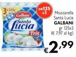 SuperW Mozzarella Santa Lucia Galbani offerta