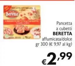 SuperW Pancetta a cubetti Beretta affumicata/dolce offerta