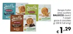 SuperW Zeropiù frollini senza zucchero BALOCCO offerta