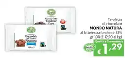 SuperW Cioccolato al Latte Finissimo MONDO NATURA offerta