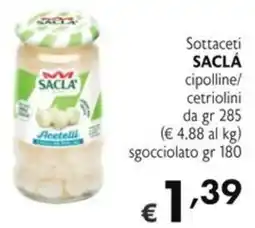 SuperW Sottaceti SACLÁ cipolline/cetriolini offerta