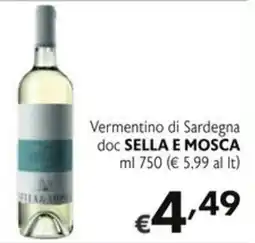 SuperW Vermentino di Sardegna doc Sella e Mosca offerta