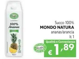 SuperW Succo 100% Ananas MONDO NATURA offerta