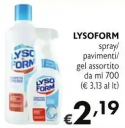 SuperW Lysoform spray pavimenti gel assortito offerta