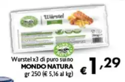 Spak Supermercati Wurstel MONDO NATURA offerta