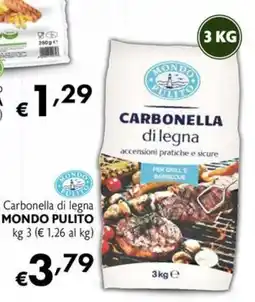 Maxi Supermercati Carbonella di legna Mondo Pulito offerta