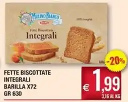 Palmarket Fette biscottate integrali Barilla X72 offerta