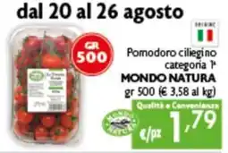 Spak Supermercati Pomodoro ciliegino categoria 1° MONDO NATURA offerta