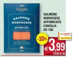 Palmarket Salmone norvegese affumicato Consilia offerta