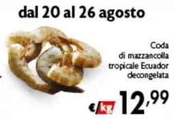 Spak Supermercati Coda di mazzancolla tropicale Ecuador offerta