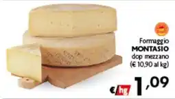 Spak Supermercati Formaggio Montasio dop mezzano offerta