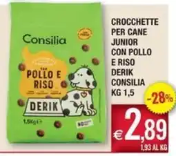 Palmarket Crocchette per cane junior con pollo e riso Derik offerta
