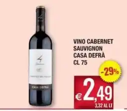 Palmarket Vino Cabernet Sauvignon Casa Defrà offerta