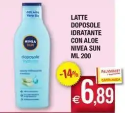 Palmarket Latte doposole idratante con aloe Nivea Sun offerta