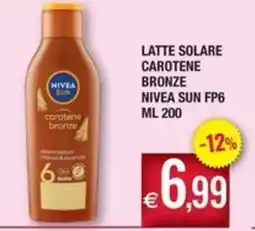 Palmarket Latte solare carotene bronze Nivea Sun offerta