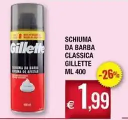 Palmarket Schiuma da barba classica Gillette offerta