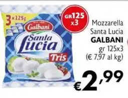 Maxi Supermercati Mozzarella Santa Lucia Galbani offerta