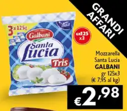 Spak Supermercati Mozzarella Santa Lucia Galbani Tris offerta