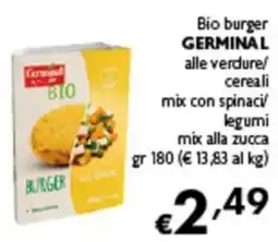 Spak Supermercati Germinale bio burger offerta