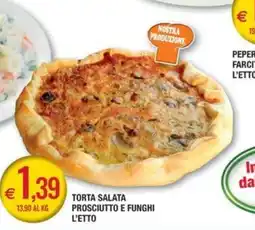 Palmarket Torta salata prosciutto e funghi offerta