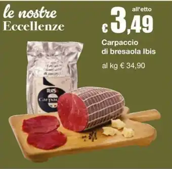 Carpaccio di bresaola Ibis
