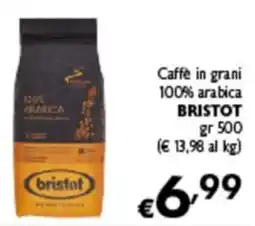 Spak Supermercati Caffè in grani 100% arabica Bristot offerta