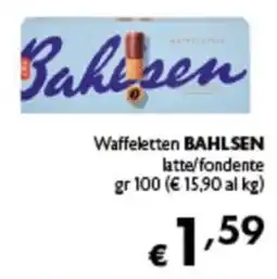 Spak Supermercati Waffeleitten BAHLSSEN latte/fondente offerta
