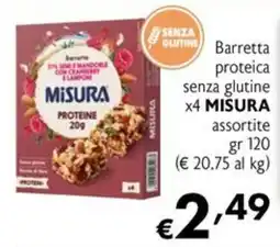Maxi Supermercati Barretta proteica senza glutine MISURA offerta