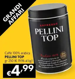 Maxi Supermercati Caffè arabica Pellini Top offerta