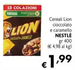 Maxi Supermercati Cereali Lion cioccolato e caramello Nestlé offerta