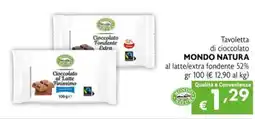 Maxi Supermercati Cioccolato al Latte Finissimo MONDO NATURA offerta