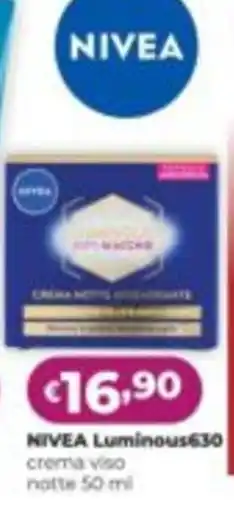 La Saponeria NIVEA Luminous630 crema viso notte offerta