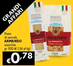 Spak Supermercati Pasta di semola ARMANDO assortita offerta