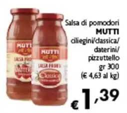 Spak Supermercati Salsa di pomodori Mutti Classica offerta