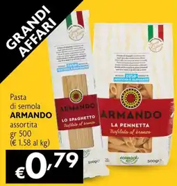 Maxi Supermercati Pasta di semola ARMANDO assortita offerta