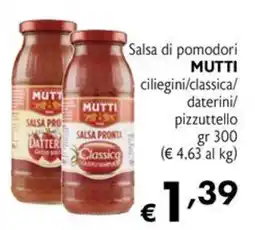 Maxi Supermercati Salsa di pomodori Mutti Classica offerta
