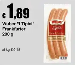 Sì con te Market Wuber I Tipici Frankfurter offerta