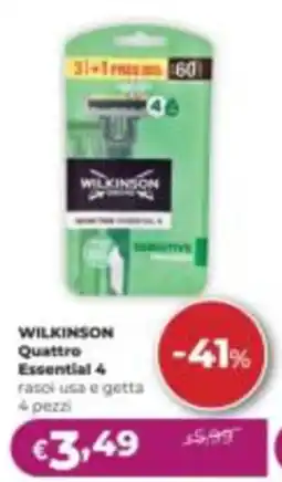 La Saponeria Wilkinson Quattro Essential 4 offerta