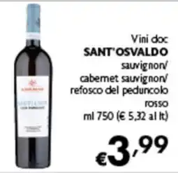 Spak Supermercati Vini doc Sant'Osvaldo offerta