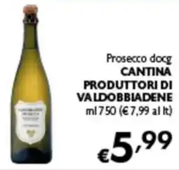 Spak Supermercati Prosecco docg Cantina Produttori di Valdobbiadene offerta